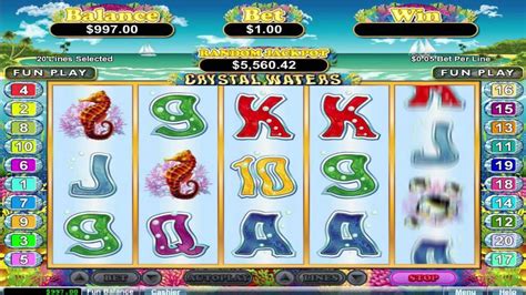 crystal waters slot machine  There is one way via which the prize will get multiplied by 16; all you have to do is to catch a bonus fish with two Dolphins